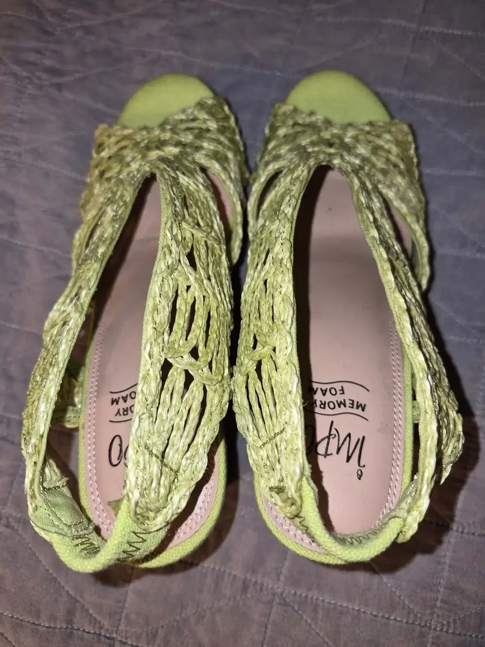 Impo Terinee Women's Woven Memory Foam Wedge Sandals
